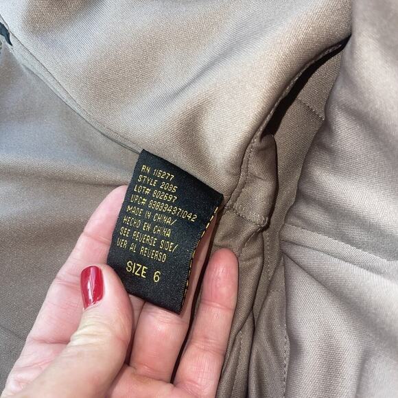 Ignite Evenings Sz 6 Mermaid Sequined Layered Dress Taupe Beaded Mini Gold FLAW - Picture 12 of 14